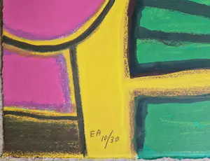 Corneille - Lithograph: 'L'oiseau multicolore' (2003). kopen? Bied vanaf 280!