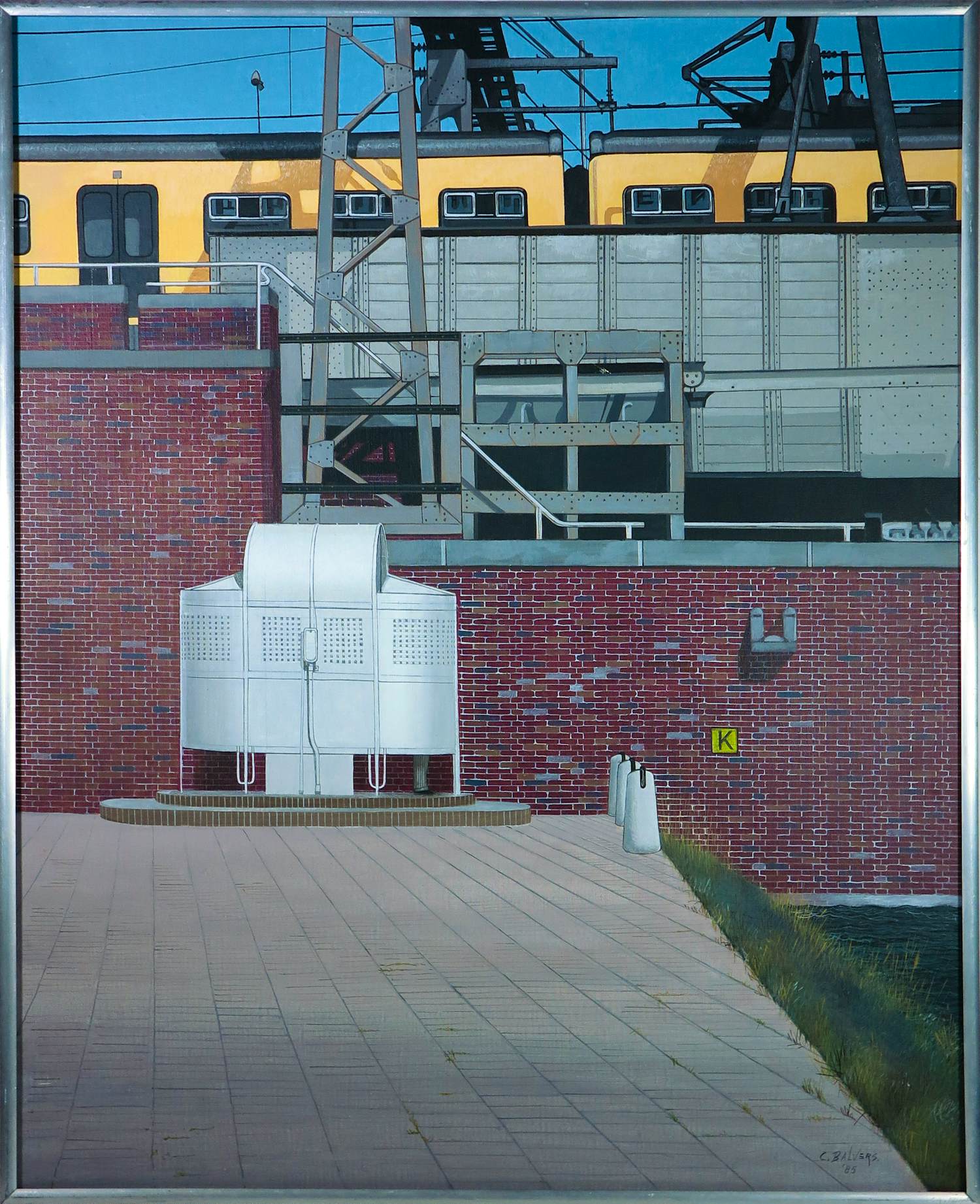 Kees Balvers - Acryl op doek, Verboden toegang - Ingelijst kopen? Bied vanaf 150!