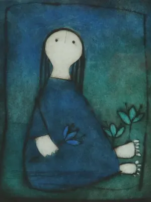 Gerda Smit - Kleurenets: Meisje met bloem - 1997 kopen? Bied vanaf 149!