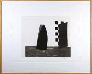 Klaas Gubbels - Litho, Zonder titel - Ingelijst verkocht voor € 250!