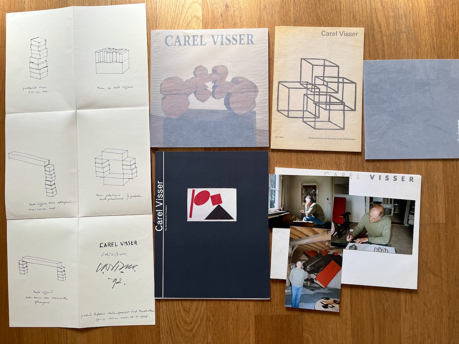 Carel Visser - 5 GESIGNEERDE BOEKJES EN BROCHURES verkocht voor € 150!