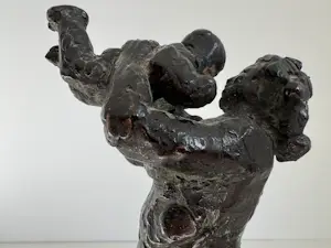 Frank Letterie - Bronzen sculptuur | 'Moeder en kind' | 1989 kopen? Bied vanaf 375!