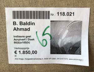 Ahmad Baldin - Indiaans Geel (groot werk) kopen? Bied vanaf 295!