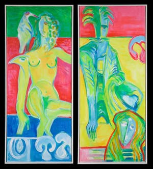 Joe Wols - Acryl op doek, Tweeluik - ingelijst kopen? Bied vanaf 1!