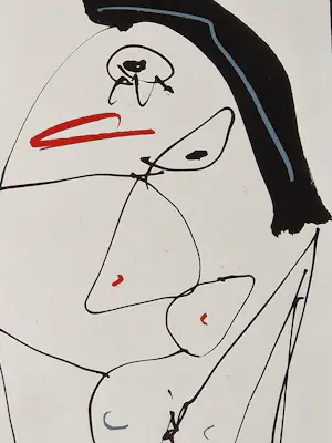 Antonio Saura - Grote 1975 zeefdruk "Triptico de Amsterdam" oplage 190 ex. - in nieuwstaat kopen? Bied vanaf 83!