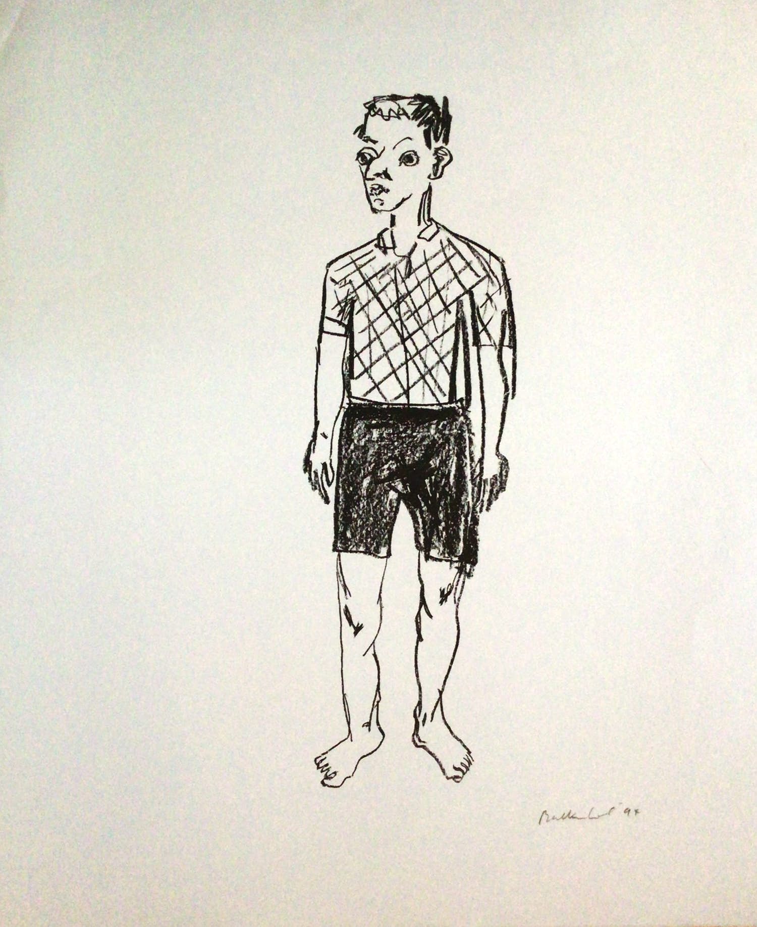 Stephan Balkenhol - Harlekin - Lithografie - 1994 - Zeer goed verkocht voor € 200!