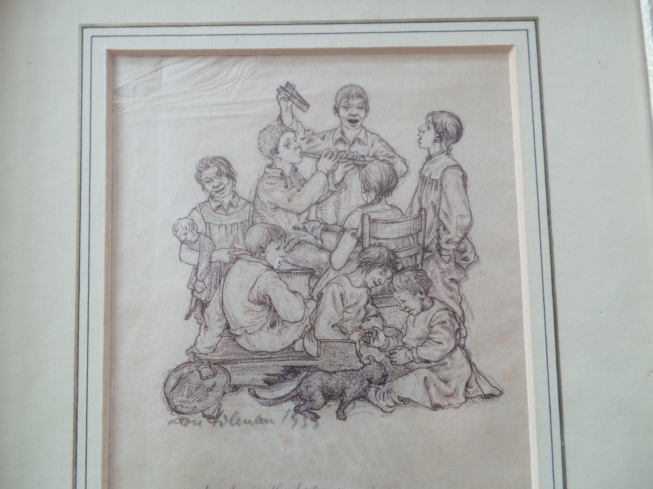 Niet of onleesbaar gesigneerd - Kinderen met muziek instrumenten  kopen? Bied vanaf 1!