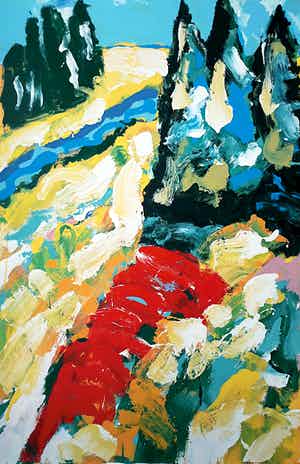 Jan Cremer - Fiume azzurro, zeefdruk (groot!) verkocht voor € 275!