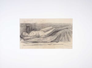 Wim Steijn - Krijttekening, Vrouwelijk liggend naakt kopen? Bied vanaf 35!