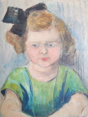 Niet of onleesbaar gesigneerd - Portret van een meisje kopen? Bied vanaf 10!