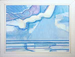 Paul Overhaus - Olieverf op doek, Grijs weer- Ingelijst verkocht voor € 100!