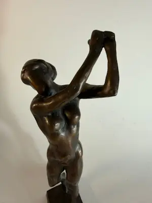 Kees Verkade - Bronzen sculptuur: De golfer - swing kopen? Bied vanaf 1699!