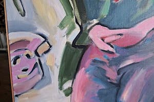 Dick Bastiaan van der Meijden - Dagdromen op kantoor - Pop Art - Humoristische erotische voorstelling- Groot kopen? Bied vanaf 1!