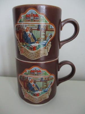 Villeroy en Boch - 8 stuks vintage mokken / Douwe Egberts kopen? Bied vanaf 50!