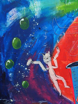Niet of onleesbaar gesigneerd - Olieverf op doek , Zonder titel – spieraam 80 x 120 cm. kopen? Bied vanaf 1!