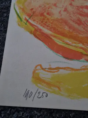 Paul de Lussanet - Grote 1989 kleuren-lithografie ‘ Hommage aan CoBrA’ - beperkte oplage kopen? Bied vanaf 48!