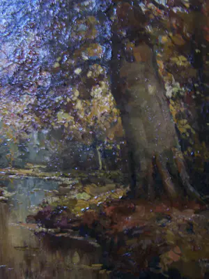 Henk Welther - Bosgezicht met water . kopen? Bied vanaf 70!