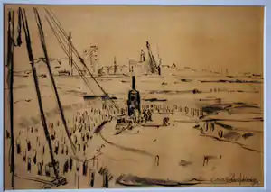 Charles J. Kemper - Rotterdam wederopbouw centrum circa 1946 verkocht voor € 50!