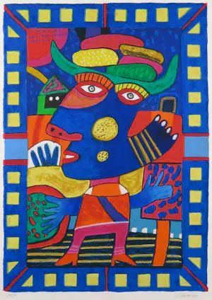 Clemens Briels - D33153 Zeefdruk, Il Verdulero le sobran banana iberengena - Ingelijst kopen? Bied vanaf 80!