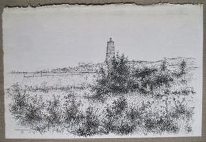 Willem Minderman - Tekening duingezicht Terschelling kopen? Bied vanaf 55!