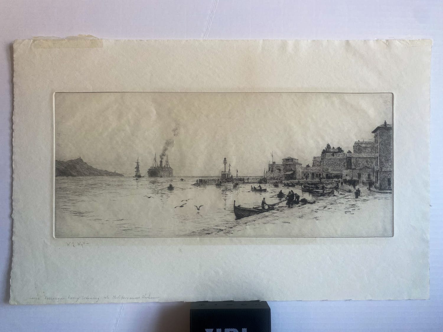 William Lionel Wyllie - Large passenger ferry steaming into mediterranien harbour kopen? Bied vanaf 1!