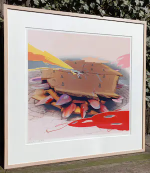 Ger van Elk - The Cutex Song, zeefdruk op fotolitho (netjes ingelijst, groot) kopen? Bied vanaf 295!