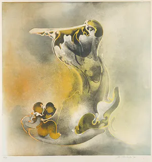 Joost Huizinga - Ets en aquatint, Abstracte compositie - Ingelijst kopen? Bied vanaf 1!