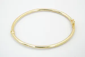 Gladde 14krt geel-gouden ovalen unisex "slaven" armband kopen? Bied vanaf 130!