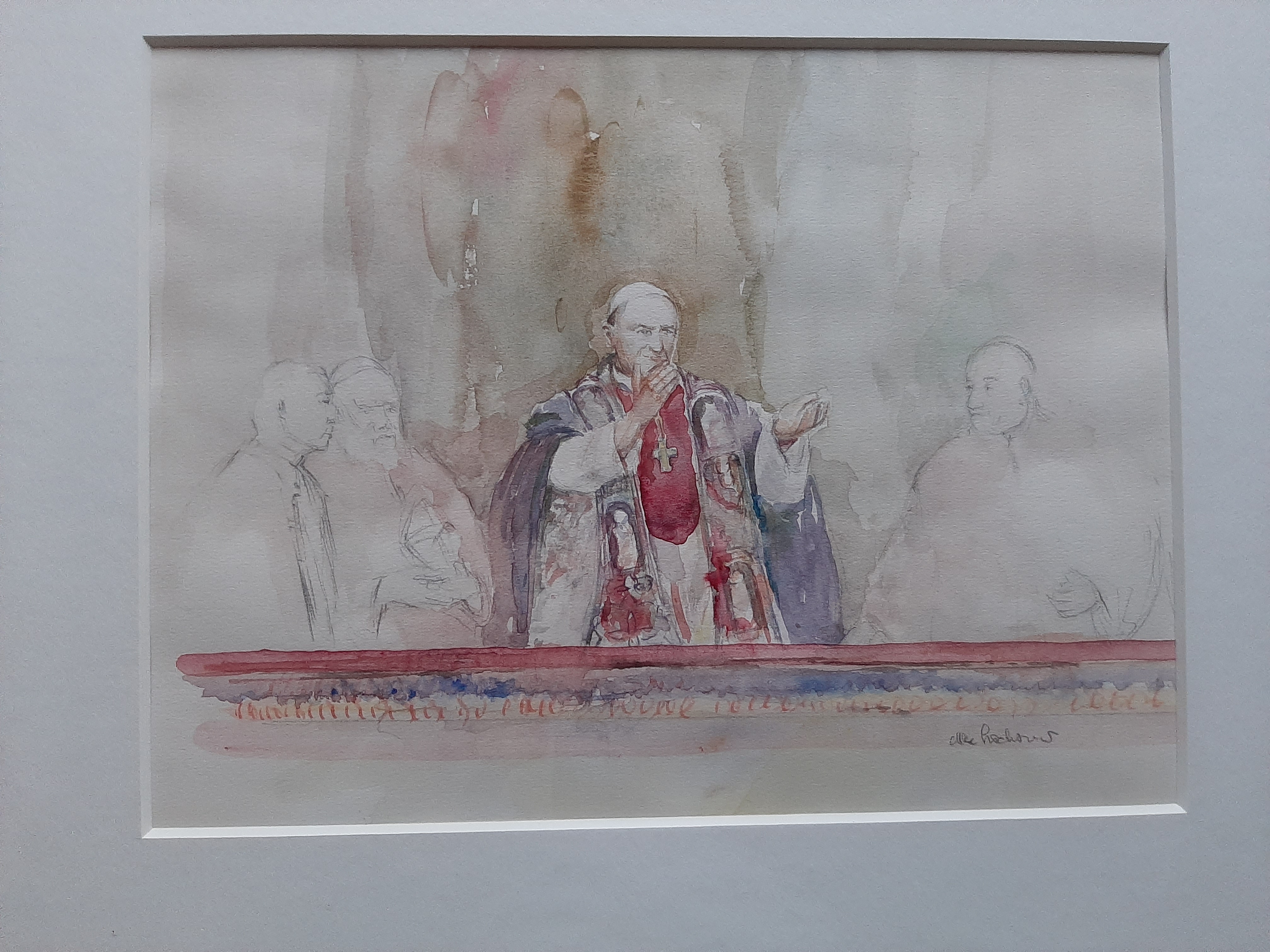 Alexander Lichtveld - Aquarel, Paus. kopen? Bied vanaf 30!