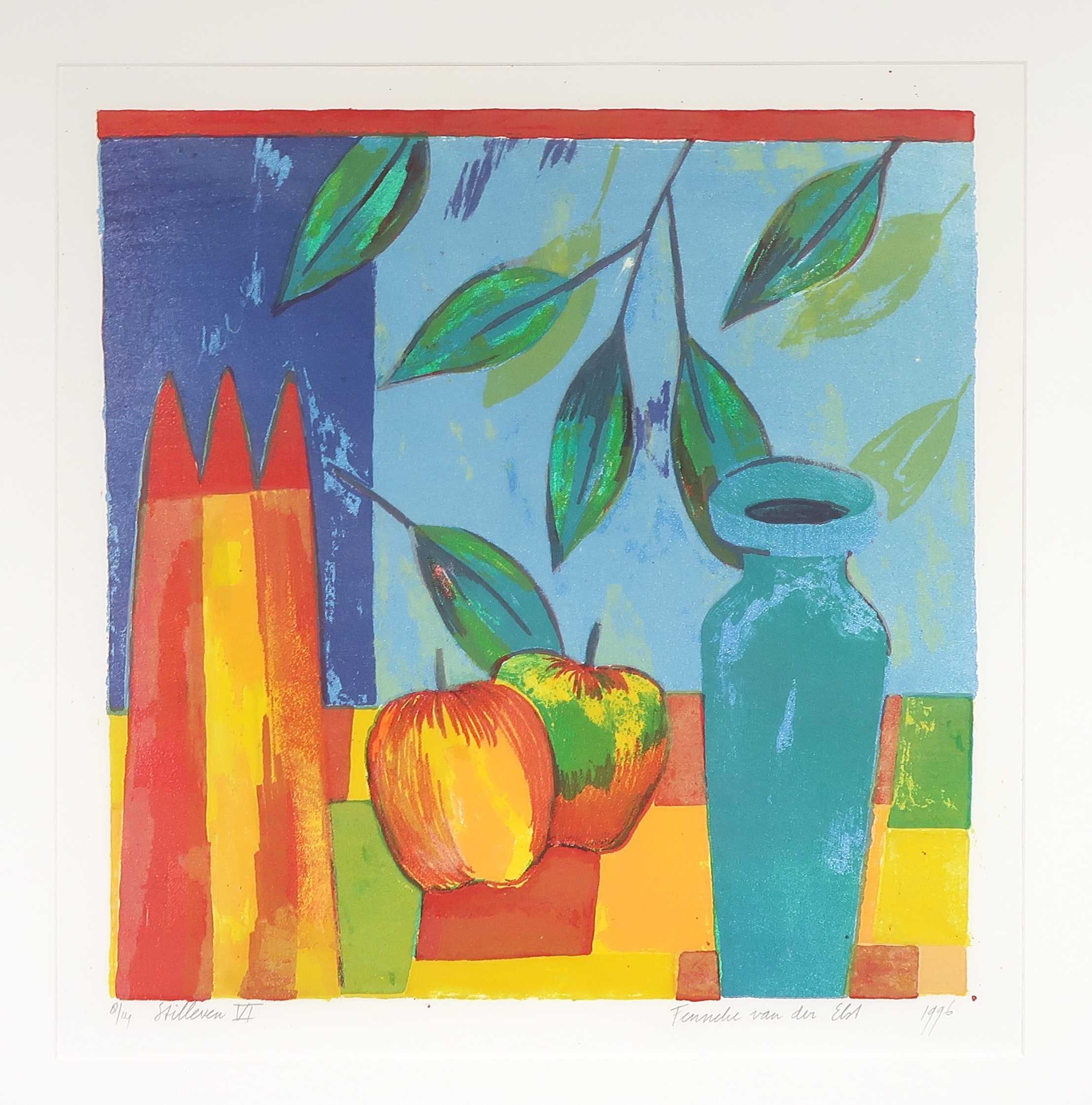 Fenneke van der Elst - Litho, Stilleven VI - Ingelijst kopen? Bied vanaf 1!