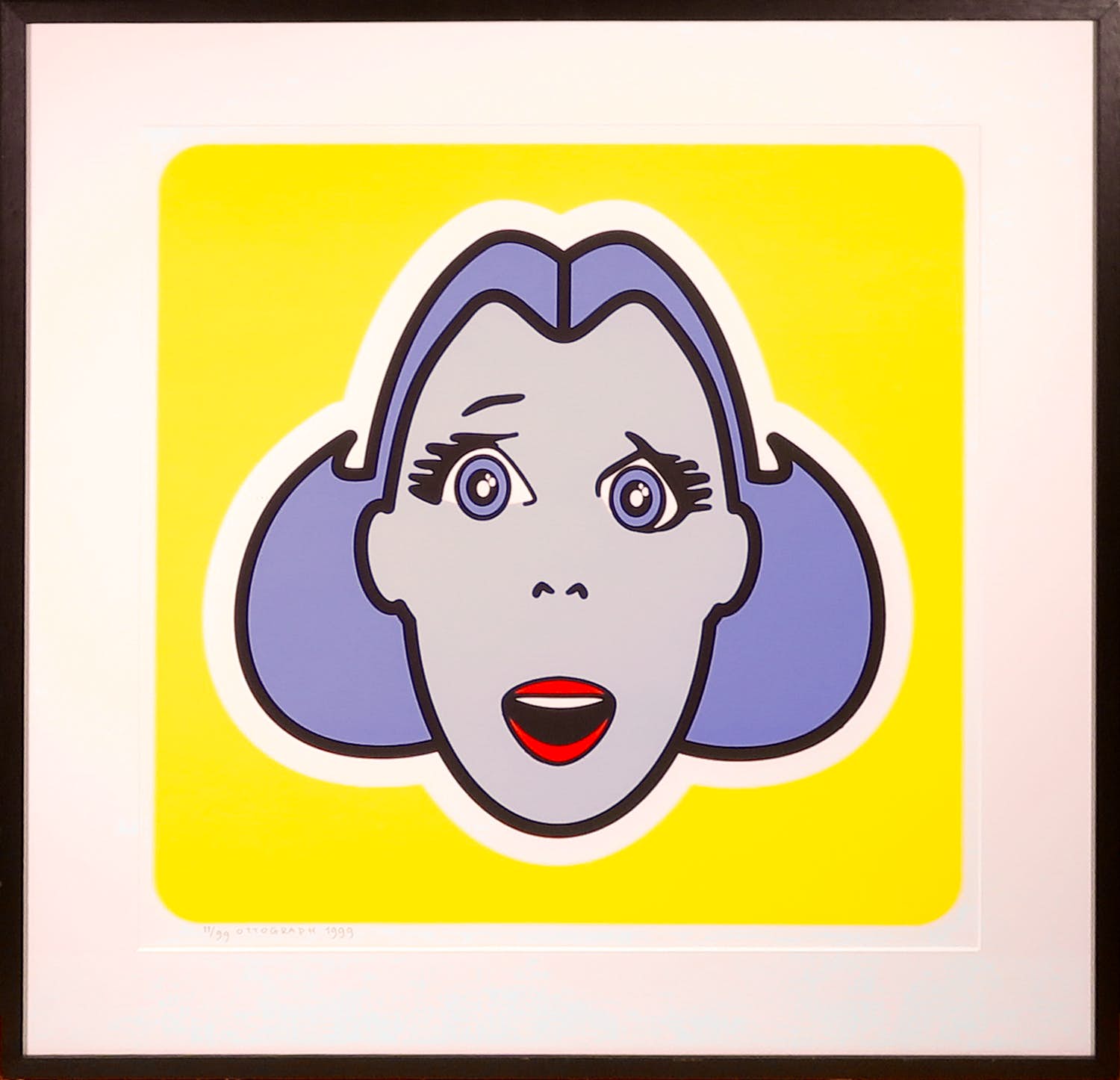 Ottograph - Zeefdruk, Zonder titel Geel - Ingelijst kopen? Bied vanaf 50!