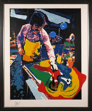 Karel Appel - Sunday uit de serie Seven Summer Days - Ingelijst (Groot) verkocht voor € 1!