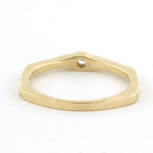 14k gouden ring bezet met briljant geslepen diamant tot. 0,04ct - F/G - VS/SI kopen? Bied vanaf 130!