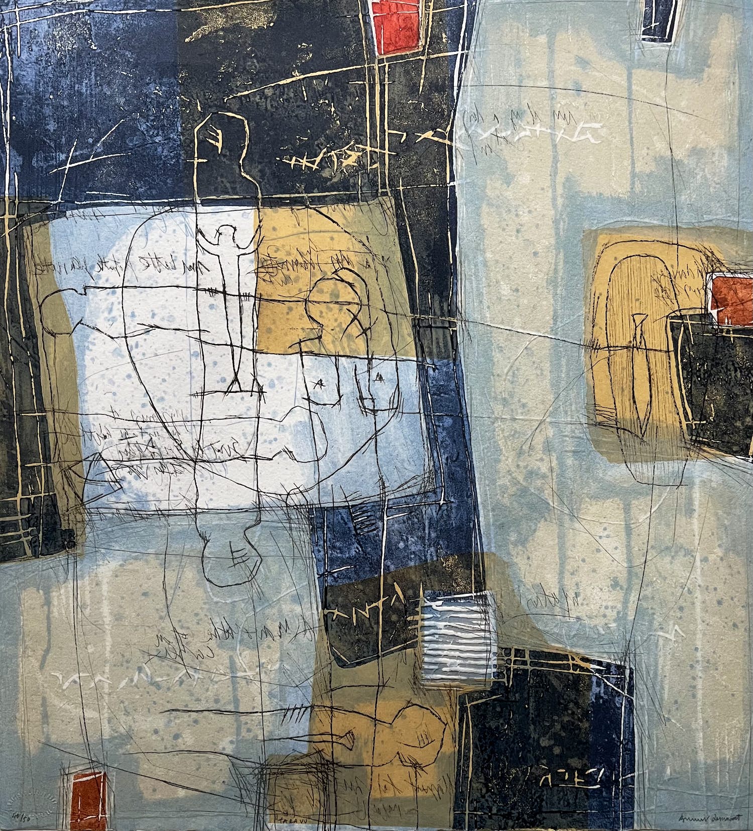 Bernard Remusat - handgesigneerde carborundumdruk | 'Taravu' | LUXE INGELIJST kopen? Bied vanaf 1!