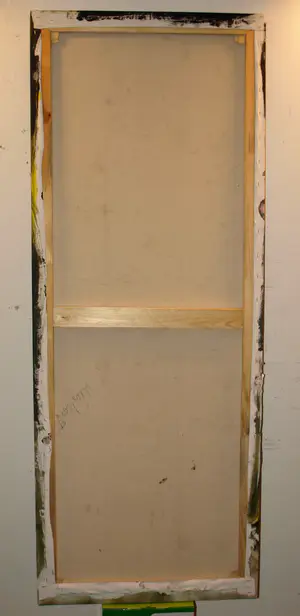 Peter Klashorst - Acrylverf en collage op doek – GROOT , 195 x 75 cm - 2021 kopen? Bied vanaf 1!