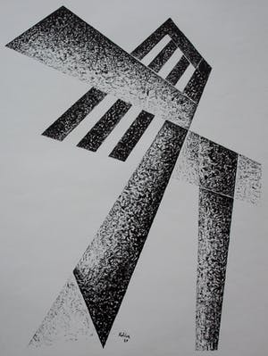 Toon Kelder - litho: Abstract - 1965 kopen? Bied vanaf 45!