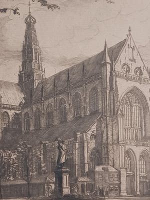 Johannes Josseaud - Grote kerk te Haarlem. kopen? Bied vanaf 25!