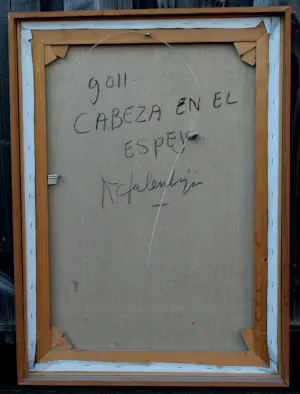 Kees Salentijn - Ingelijste olieverf op doek: Cabeza en el Espejo kopen? Bied vanaf 295!