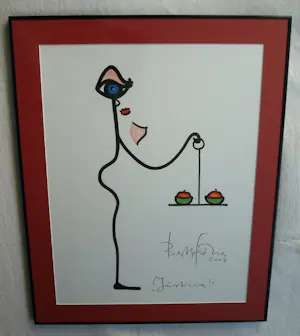 Berthold Spies - Gemengde techniek , Justitia – Lijst, 74½ x 59½ cm - 2007 kopen? Bied vanaf 100!