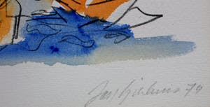 Jan Sierhuis - Met de hand ingekleurde litho (aquarel) - 1974 kopen? Bied vanaf 55!