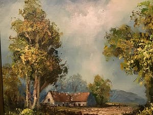 Henner Knauf - Doorkijkje met huis in bos. kopen? Bied vanaf 15!