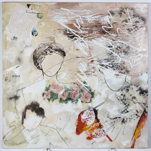 Dario Bosa - Acryl op doek, Drie figuren kopen? Bied vanaf 150!