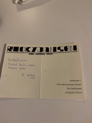 Ricky Jansen - Wiebel vaas kopen? Bied vanaf 500!