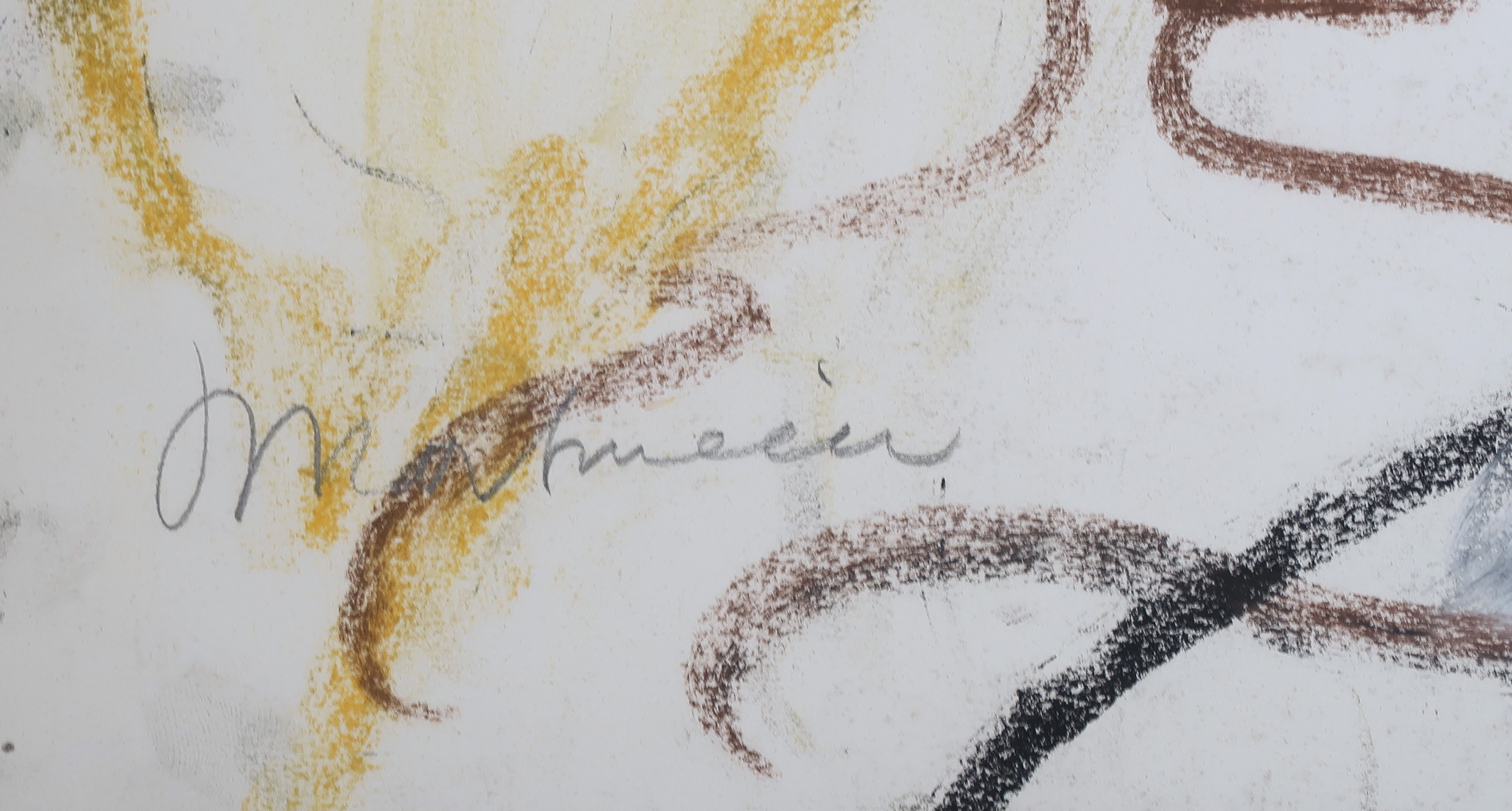 Anton Martineau - Krijttekening, Dansend meisje en sombere man (Groot) kopen? Bied vanaf 60!