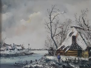 Niet of onleesbaar gesigneerd - Winter aan de plas kopen? Bied vanaf 1!