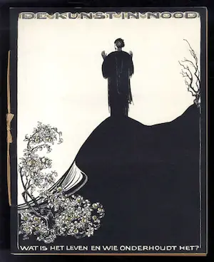 Wilhelmina van Oranje-Nassau - 2 litho's , bijlages van ; DE KUNST IN NOOD 6 delen kopen? Bied vanaf 50!