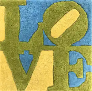 Robert Indiana - "Love" - Teppich - limited Edition - drucksigniert verkauft für € 150!
