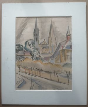 Arnold Pijpers - Chartres. Stadsgezicht. kopen? Bied vanaf 49!