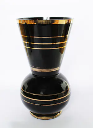 Glasfabriek De Rupel Boom - glazen hyaliet vaas met gouden banden kaufen? Bieten Sie von 30!