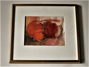 Theresia van der Pant - Singer Laren - stilleven rood Fruit - houtskool en Gouache - fraai ingelijst kopen? Bied vanaf 30!